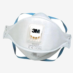 3M Aura Flat-Fold Particulate Respirator FFP2V 9322+ (Pack 10) - 3M9322PLUS 54676BE