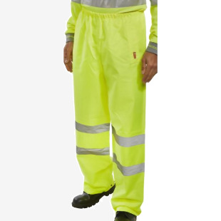 Beeswift Trousers EN ISO 20471 Saturn Yellow Large (Pack 1) - TENSYL 55054BE