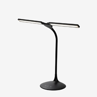 Alba Nomad Two Head Wireless Soft Touch LED Desk Lamp Black - LEDTWIN N 27845AL