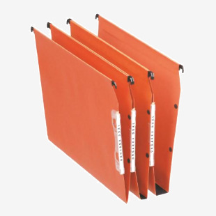 Esselte Orgarex A4 Lateral Suspension File Card 50mm Base Orange (Pack 25) 21630 21151ES