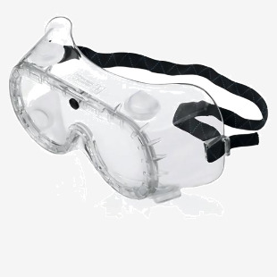 Beeswift Chemical Goggles with Elastic Strap Clear/Black BSW00822