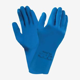 Ansell Versatouch 87-195 Latex Gloves 1 Pair Blue L ANS44279