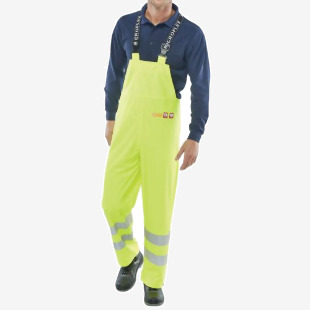 Beeswift Bib and Braces Fire Retardant Anti-Static High Visibility Saturn Yellow 2XL BSW18359