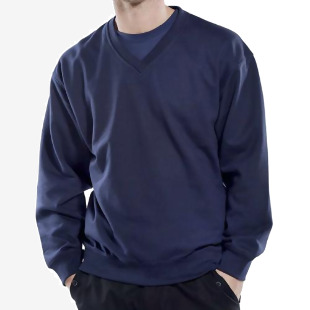 Beeswift Click V-Neck Sweatshirt Navy Blue S BSW02076