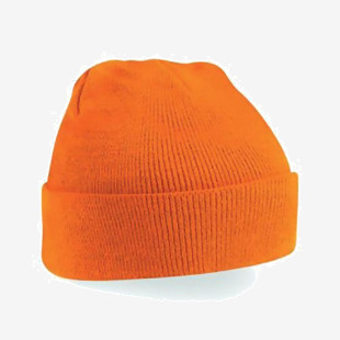 Beeswift Winter Hat with Cuffed Design Orange One Size BSW24103