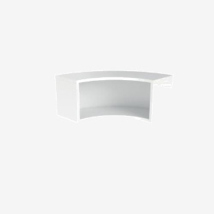 Jemini Reception Modular Corner Riser Unit 800x800x400mm White KF71553 KF71553