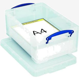 Really Useful Plastic Storage Box 9 Litre Clear - 9CCB 46836RU