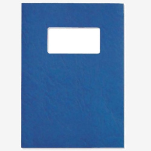 GBC Binding Cover Leathergrain WindowPlain A4 250gsm Blue 25 Pairs (Pack 50) 46735E 23972AC