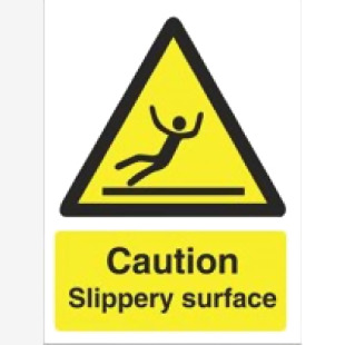 SECO Warning Safety Sign Caution Slippery Surface Sign Self Adhesive Vinyl 150 x 200mm - W0134SAV-150X200 50919SS