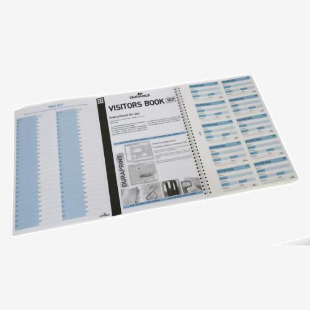 Durable GDPR Compliant Visitor Book 100 Refill Pack Includes 100 Perforated 90x60mm Visitor Badge Inserts - 146465 11286DR