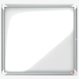 Nobo Premium Plus Outdoor Magnetic Lockable Notice Board 6xA4 White 1902578