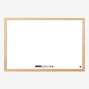 Bi-Office Non Magnetic Melamine Whiteboard Pine Wood Frame 600x400mm - MP03001010 49148BS