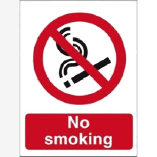 SECO Prohibition Safety Sign No Smoking A5 Self Adhesive Vinyl 150 x 200mm - P089SAV-A5 50961SS