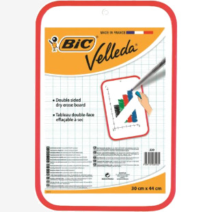 Bic Velleda Whiteboard Double Sided Non Magnetic Red Plastic Frame 300x440mm - 812105 48294SP