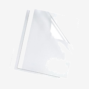 Fellowes Thermal Binding Cover A4 3mm Clear PVC Front White Card Back (Pack 100) 53152 35403FE