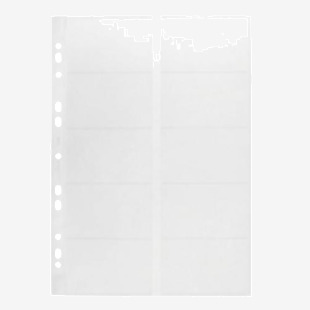 Durable VISIFIX Refill Set for A4 Business Card Album Capacity for 200 Cards Size 57x90 mm Transparent (Pack 10) - 238919 11783DR