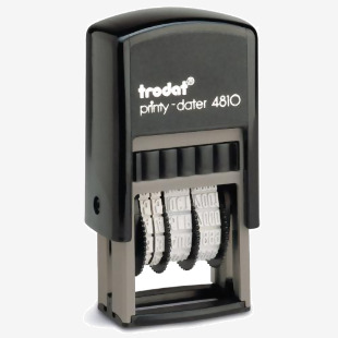 Trodat Printy 4810 Self Inking Budget Mini Date Stamp Black Ink - 70169 10715TD