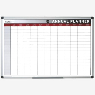 Bi-Office Annual Magnetic Whiteboard Planner Aluminium Frame 900x600mm - GA0337170 45606BS