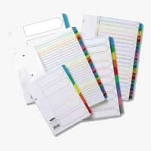 Concord Classic Index Jan-Dec A4 180gsm White Board with Coloured Mylar Tabs 02401CS24 39148CC