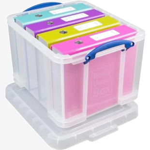 Really Useful Plastic Storage Box 35 Litre Clear - 35CCB 46864RU