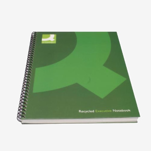 Q-Connect Recycled Wirebound Notebook A5 Green (Pack of 3) KF03732 KF03732