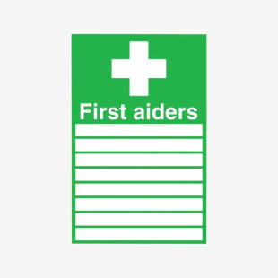 Safety Sign First Aiders 300x200mm PVC FA01926R SR11148