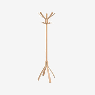 Alba Cafe Coat Stand 550x550x1760mm Light Wood ALB01243 ALB01243