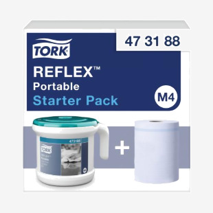 Tork Reflex Portable Dispenser and Roll Starter Pack 473188 SCA73094