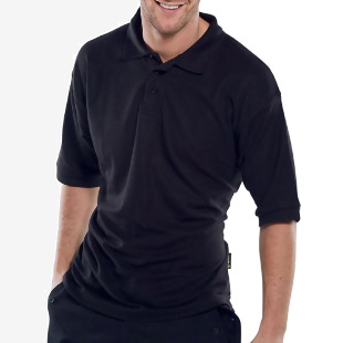 Beeswift Click Short Sleeve Polo Shirt Black M BSW01943