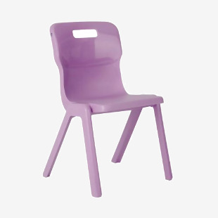 Titan One Piece Classroom Chair 363x343x563mm Purple (Pack of 10) KF78547 KF78547