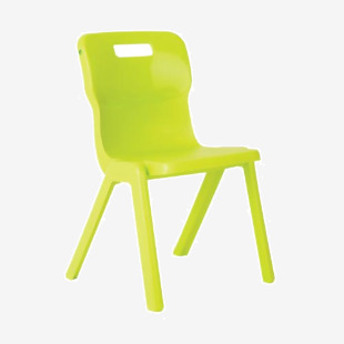 Titan One Piece Classroom Chair 432x408x690mm Lime (Pack of 10) KF78567 KF78567