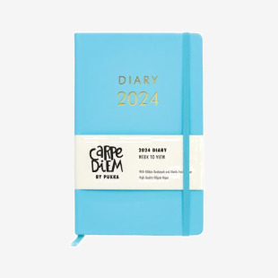 Pukka Pad Carpe Diem 2024 Diary Softcover 130x210mm Blue 9808-CD PP09808