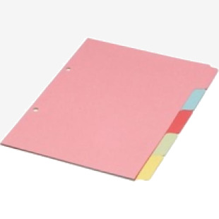 ValueX Divider A5 5 Part Multipunched Assorted Pastel Coloured Card 70599J5 13913PK