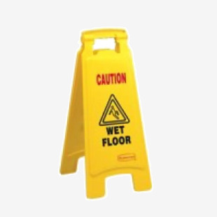 ValueX Caution Wet Floor Plastic Sign Yellow - 0905001 52263CP