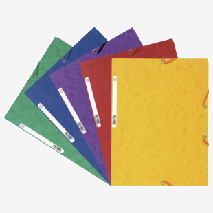 Europa 3 Flap Folder Manilla 240x320mm Elasticated 400gsm Assorted (Pack 10) - 55515E 47111EX