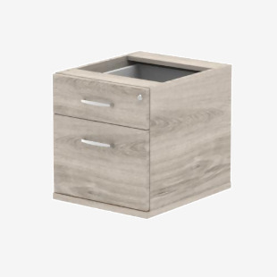 Impulse 2 Drawer Fixed Pedestal Grey Oak I003219 63333DY