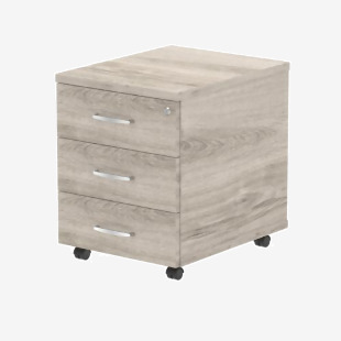 Impulse 3 Drawer Mobile Pedestal Grey Oak I003224 63319DY