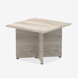 Dynamic Impulse W600 x D600 x H435mm Square Coffee Table Panel Arrowhead Leg Grey Oak Finish - I003279 44463DY