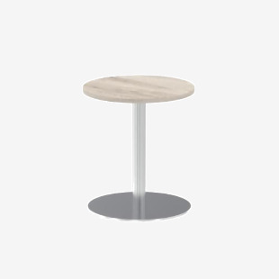 Dynamic Italia 600mm Poseur Round Table Grey Oak Top 725mm High Leg ITL0111 28190DY