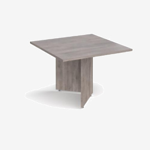 Arrow head leg square extension table 1000mm x 1000mm - grey oak EB10GO