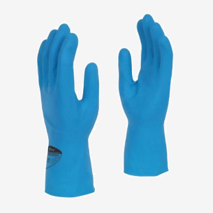 Shield Latex Rubber Household Gloves Medium Blue (Pair) - GR03BlueMedium 59289PY