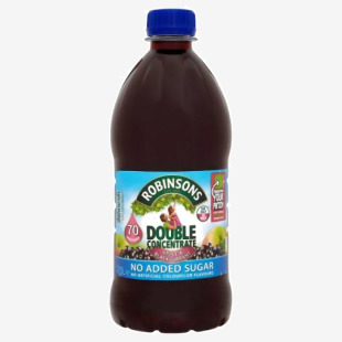 Robinsons Double Concentrate No Added Sugar Apple and Blackcurrant Squash 1.75 Litre (Pack 2) - 0402047 51773CP