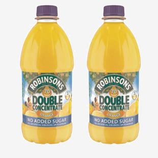 Robinsons Double Concentrate No Added Sugar Orange Squash 1.75 Litre (Pack 2) - 0402046 51766CP