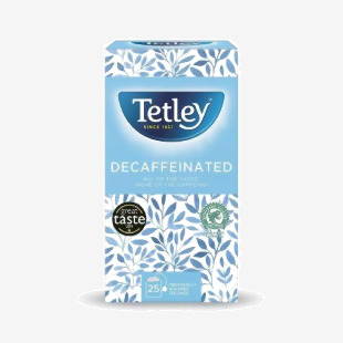 Tetley Decaffeinated Tea Bags Individually Wrapped and Enveloped (Pack 25) - 0403255 39484NT