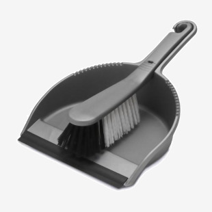 Addis Stiff Dustpan and Brush Set Metallic Silver - 510405 16314AD