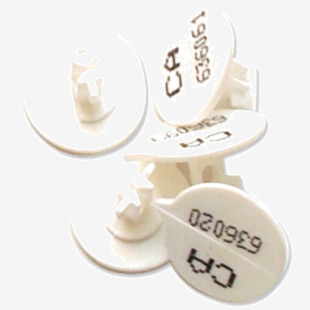 Versapak Button Security Bag Seals Numbered White (Pack 500) - BUTTONNO-WHS 47846VE