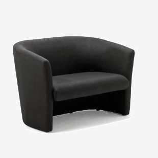 Dynamic Neo Twin Tub Soft Seating Sofa Black Fabric Finish - BR000106 60281DY