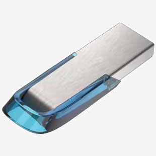 SanDisk 128GB Ultra Flair USB3 Blue Flash Drive 8SASDDDC3128GG47