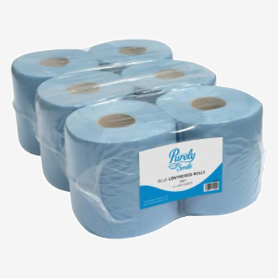 Purely Smile Centrefeed Roll 2Ply 100M Blue (Pack 6) PS1214 69245TC