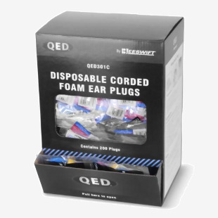 QED Corded Ear Plugs EN352-2:2002 (Pack 200) - QED301C 55726BE